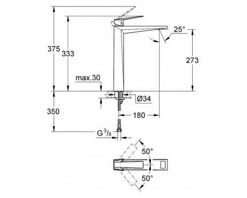Смеситель Grohe Allure Brilliant XL-Size 23114000