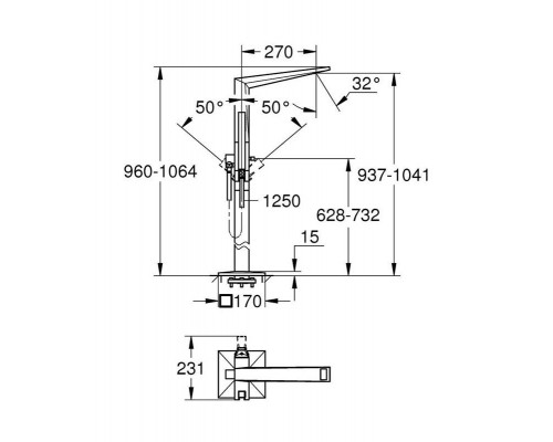 Смеситель для отдельностоящей ванны Grohe Allure Brilliant 23119000