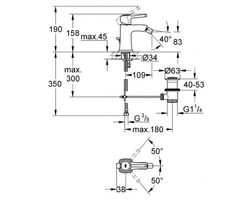 Смеситель для биде Grohe Grandera 23315000