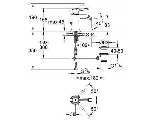 Смеситель для биде Grohe Grandera 23315IG0