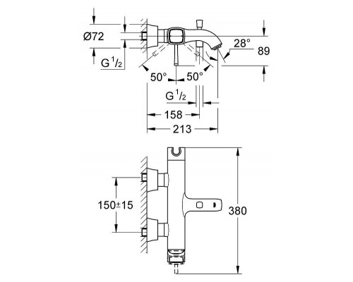 Смеситель для ванны Grohe Grandera 23317IG0