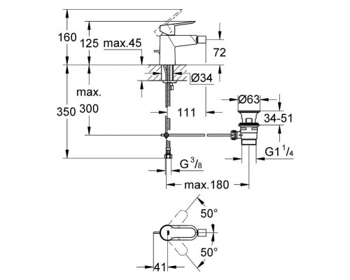 Смеситель для биде Grohe BauEdge 23331000 для биде