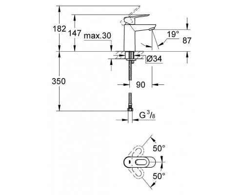 Смеситель для умывальника Grohe BauLoop 23337000