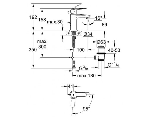 Смеситель для умывальника Grohe Eurostyle Cosmopolitan S-Size 2338720E