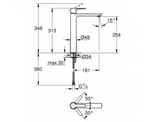 Смеситель для чаши Grohe Lineare XL-Size 23405001