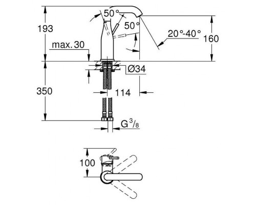 Смеситель для умывальника Grohe Essence New 23463001