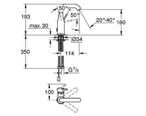 Смеситель для умывальника Grohe Essence New 23480001