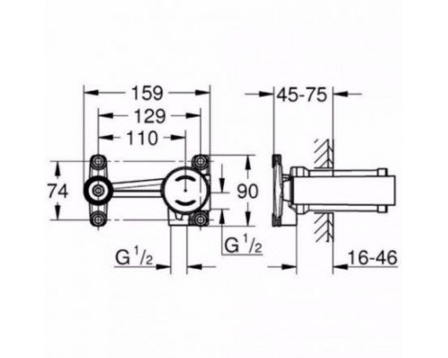 Встраиваемый универсальный механизм GROHE 23571000