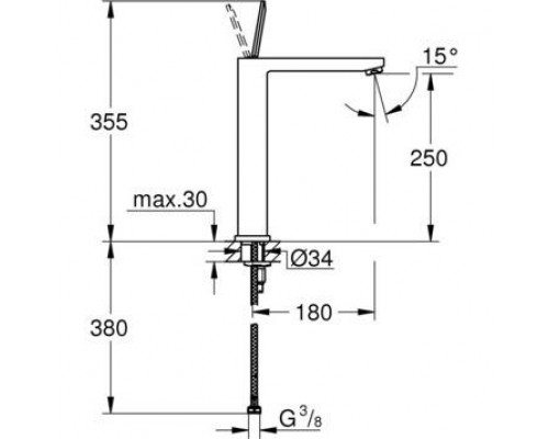 Смеситель для чаши Grohe Eurocube Joy 23661000