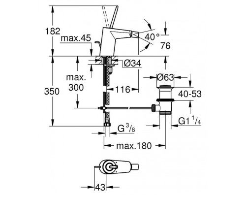 Смеситель Grohe Eurodisc Joy 24036LS0