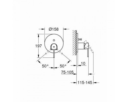Смеситель однорычажный Grohe Plus 24060003 для ванны