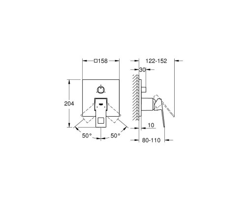Смеситель однорычажный с переключателем на 3 потребителя GROHE Eurocube 24094000