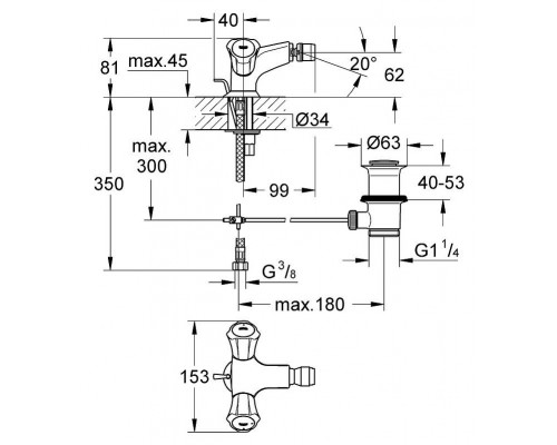 Смеситель для биде Grohe Costa L DN15 24480001