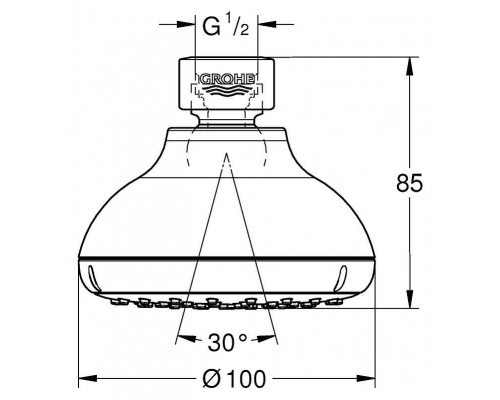 Верхний душ Grohe New Tempesta 100 I 26050001