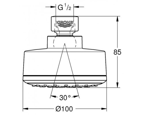 Верхний душ Grohe New Tempesta Cosmopolitan 100 26051000