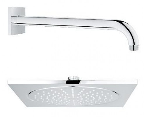 Верхний душ с кронштейном GROHE Rainshower F-series, 254х254 мм, хром (26060000)