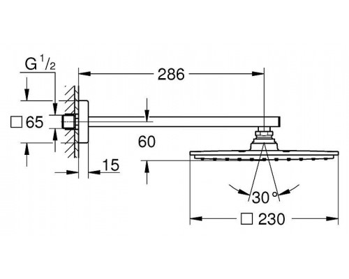 Верхний душ Grohe Rainshower Allure 230 26064000