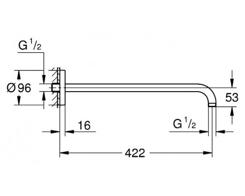 Кронштейн для верхнего душа Grohe Rainshower 26146000