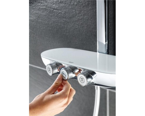 Душевая система с термостатом для настенного монтажа, GROHE Rainshower System SmartControl Duo 360, хром, (26250000)