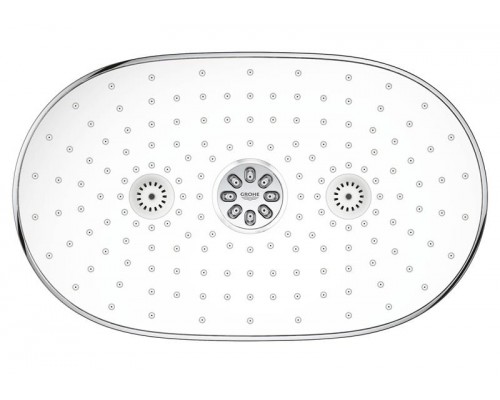 Верхний душ GROHE Rainshower SmartControl 360 с душевым кронштейном, 360 x 220 мм, белая луна (26254LS0)