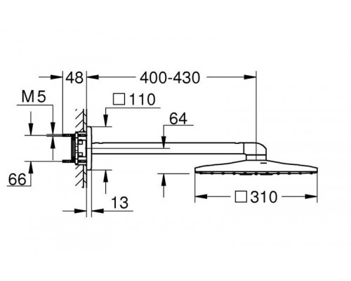 Верхний душ Rainshower 310 SmartActive Cube 26479LS0