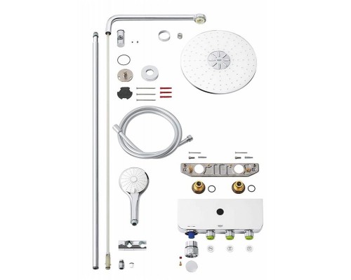 Душевая система с термостатом для настенного монтажа, GROHE Euphoria SmartControl 310 DUO, белая луна, (26507LS0)