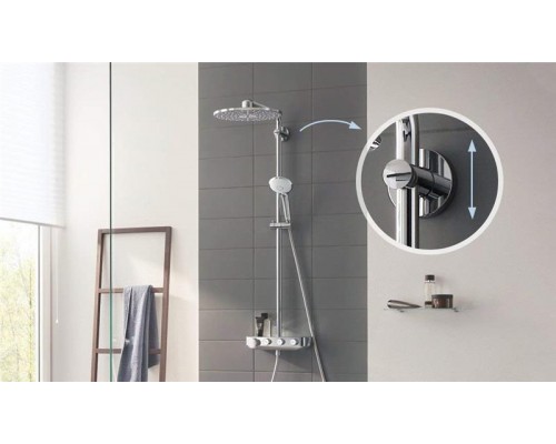 Душевая система с термостатом для настенного монтажа, GROHE Euphoria SmartControl 310 DUO, белая луна, (26507LS0)