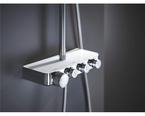 Душевая система с термостатом для настенного монтажа, GROHE Euphoria SmartControl 310 DUO, белая луна, (26507LS0)