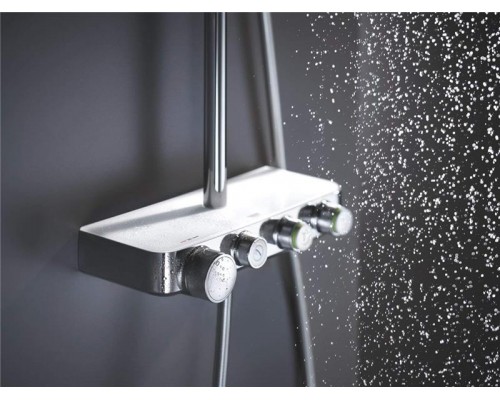 Душевая система с термостатом для настенного монтажа, GROHE Euphoria SmartControl System 310, белая луна, (26508LS0)