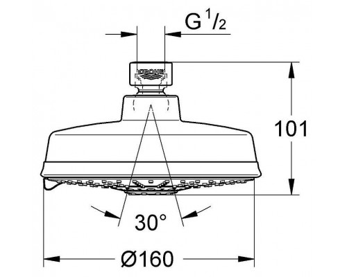 Верхний душ Grohe Rustic (ГРОЭ) 27128000