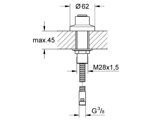 Шланговое подключение Grohe 27151000 вывод для душа ; Характеристики. Производитель Grohe