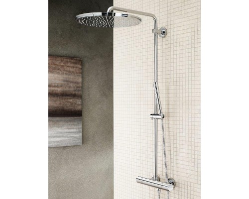 Душевая система с термостатом для настенного монтажа, GROHE Rainshower System 400, хром, (27174001)