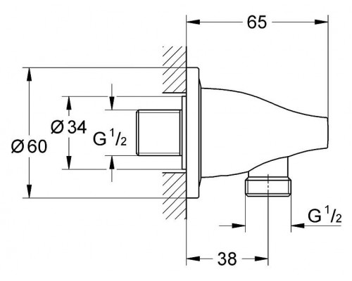 Шланговое подключение Grohe Ondus 27190000