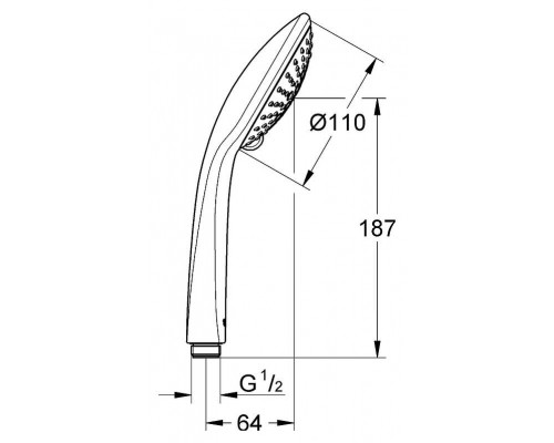 Душевая лейка Grohe Euphoria 110 Champagne 27222000