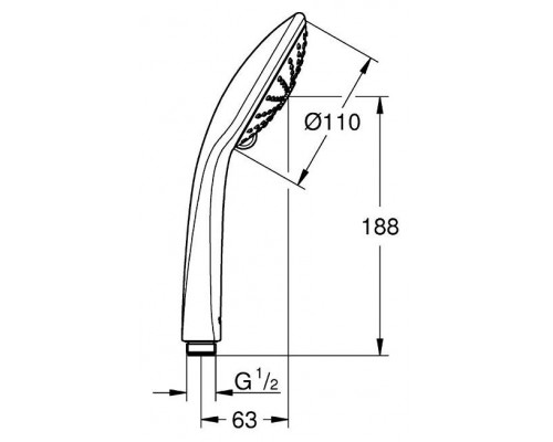 Душевая лейка Grohe Euphoria 110 Massage 27239000