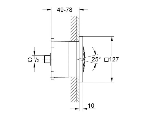 Форсунка Боковой душ GROHE Rainshower F-series 27251000