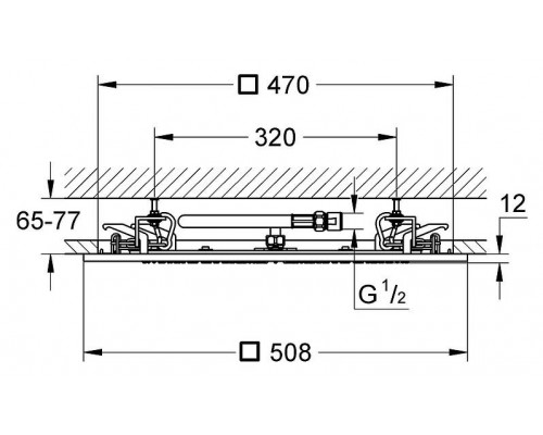 Потолочный душ, GROHE Rainshower F-Series 20, хром, (27286000)