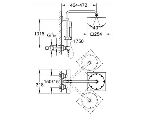 Душевая система Grohe Rainshower F-series 27469000
