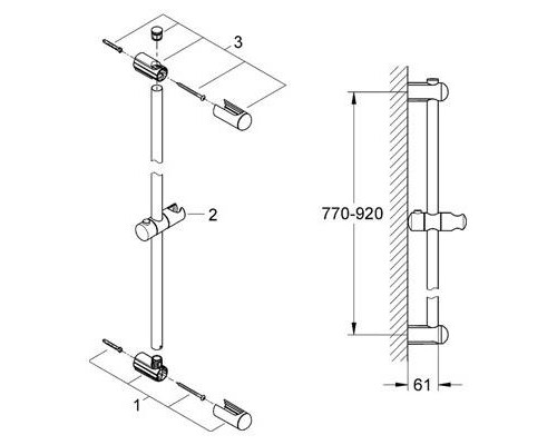 Душевая штанга Grohe Euphoria 27500000
