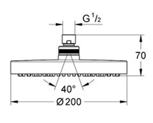 Верхний душ Grohe New Tempesta Cosmopolitan 200 27541001 (27541000)