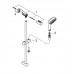 Душевой гарнитур, 3 вида струй, GROHE New Tempesta Cosmopolitan 100, хром, (27579002)