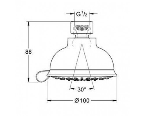 Верхний душ Grohe New Tempesta Rustic 100 27610000