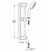 Душевой гарнитур GROHE New Tempesta IV, штанга 600 мм, 9,5 л/мин, хром (27645001)