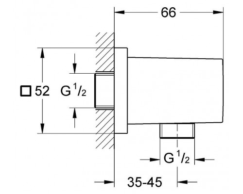 Шланговое подключение Grohe Euphoria Cube 27704000