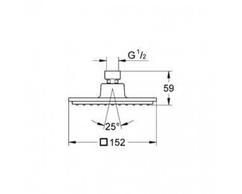 Верхний душ Grohe Euphoria Cube 150 27705000
