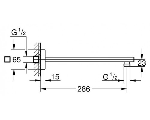 Кронштейн для верхнего душа Grohe Rainshower 27709000