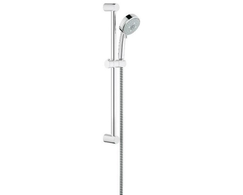 Душевой гарнитур GROHE Tempesta Cosmopolitan 100, 4 режима струи, душевая штанга 600 мм, 9,5 л/мин, хром (27787002)