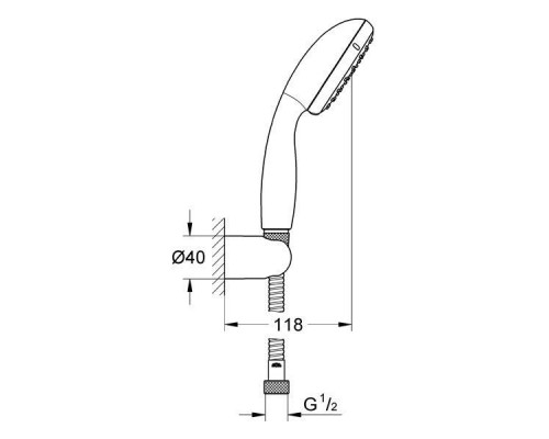 Душевой набор GROHE Tempesta New, 2 режима с ограничением расхода воды, хром (2780310E)