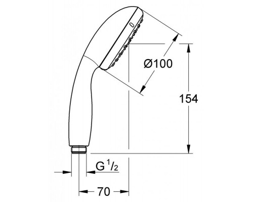 Ручной душ Grohe Tempesta New 27852001 (27852000)