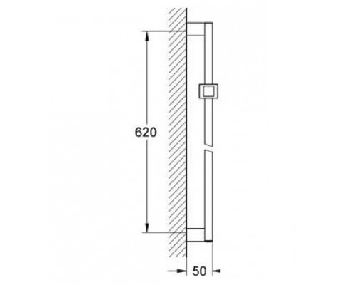 Душевая штанга GROHE Euphoria Cube 600 мм, хром (27892000)